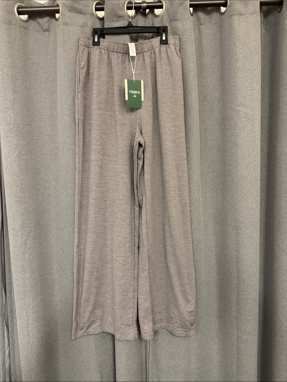 HALARA Wide-Leg Lounge Pants in Light Gray